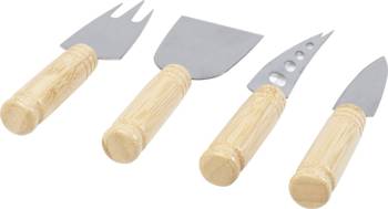 4-częściowy bambusowy zestaw do sera Cheds