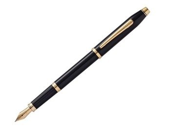 Pióro wieczne Cross Century II czarne, elementy pokryte 23k złotem
