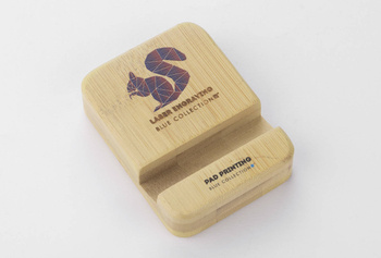 Bambusowy stojak na telefon TILE