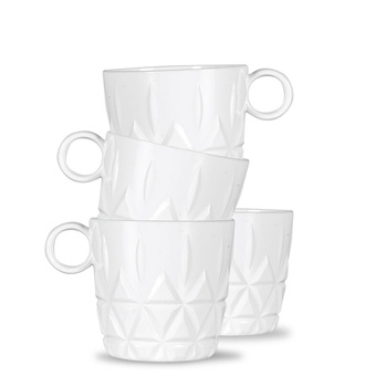 PIKNIKOWY KUBEK BIAŁY, 4-PAK 200 ML