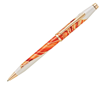 Długopis Cross Wanderlust Antelope Canyon z czerwonym motywem, elementy pokryte różowym złotem