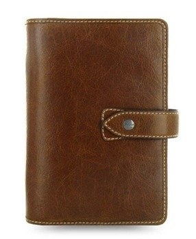 Organizer fILOFAX MALDEN Personal, skóra naturalna w kolorze brązowym