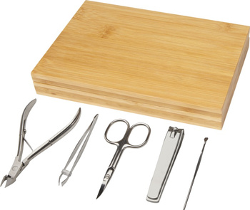 Ladia 5-częściowy zestaw do manicure z bambusa