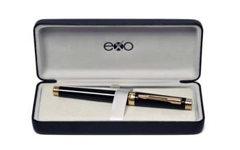 Pióro kulkowe EXO Sagitta, czarny, wykończenia złote