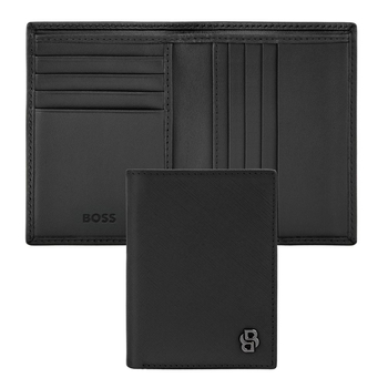 Podwójne etui na karty Double B Saffiano Black