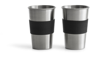 Kubek stalowy, srebrny 2-pak 500 ml