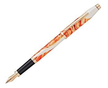 Pióro wieczne Cross Wanderlust Antelope Canyon z czerwonym motywem, elementy pokryte różowym złotem