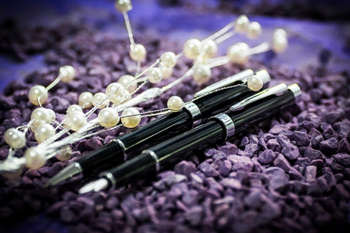 Zestaw (pióro wieczne i kulkowe) EXO Sagitta, czarny, wykończenia chromowane