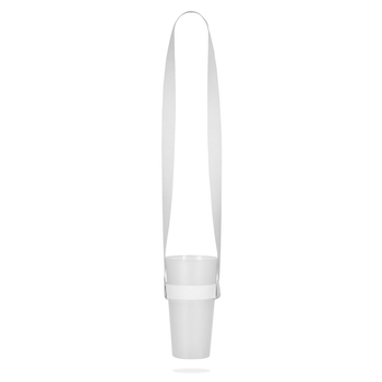 SWINDON. Smycz poliestrowa do sublimacji z elastycznym uchwytem na kubek do sublimacji