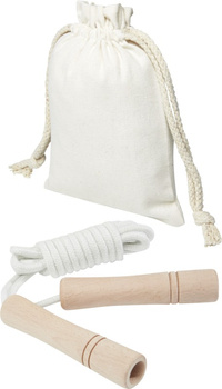 Skakanka drewniana Denise w bawełnianym woreczku