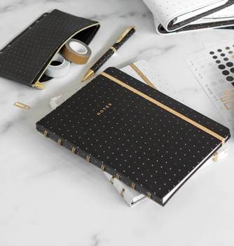Notebook fILOFAX Moonlight A5, blok w linie, czarny