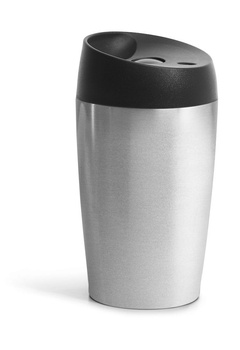 TRAVEL KUBEK Z ZAMKNIĘCIEM, SREBRNY 240 ML