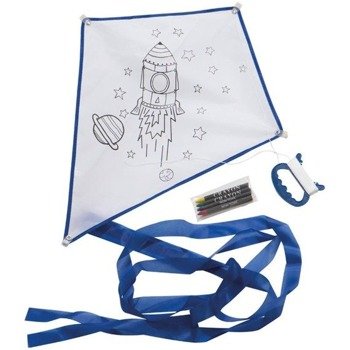 Latawiec do kolorowania z 4 kredkami