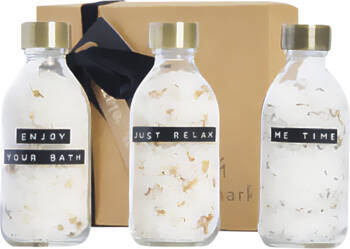 Wellmark Just Relax 3-częściowy zestaw soli do kąpieli, każda o pojemności 200 ml