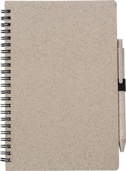 Notatnik ok. A5 ze słomy pszenicznej z długopisem