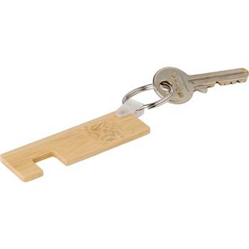 Bambusowy brelok do kluczy, uchwyt na telefon
