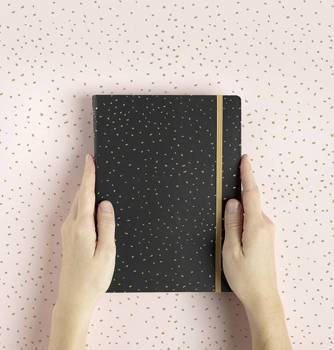Notebook fILOFAX Confetti A5 blok w linie, ciemny grafit, motyw Charcoal