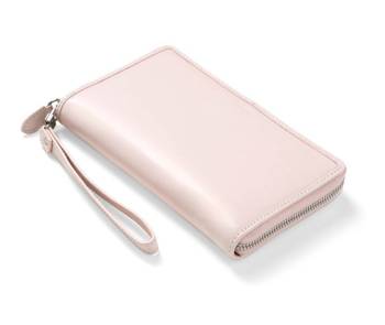 Organizer fILOFAX Malden Zip Personal, skóra naturalna w kolorze jasnoróżowym