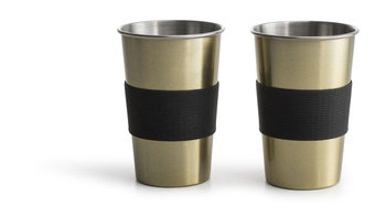 Kubek stalowy, złoty 2-pak 500 ml