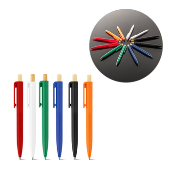 ZARA. Długopis z recyklingowanego ABS (100% rABS) z bambusową przycisk