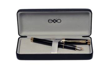 Pióro wieczne EXO Sagitta, czarny, wykończenia złote