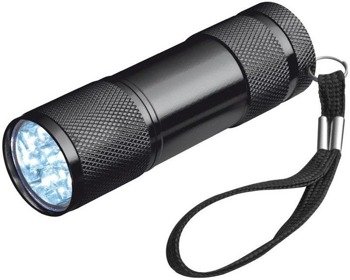 Latarka 9 LED metalowa