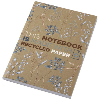 Notatnik A5 Novella Austen z miękką okładką z materiału z recyklingu, papier pakowy — 100 kartek