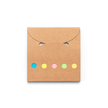 AINSLEY. Zestaw biurowy 2 w 1, wykonany w 100% z papieru pochodzącego z recyklingu, z 6 karteczkami samoprzylepnymi