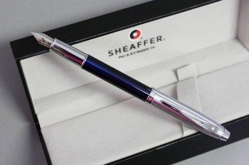 9308 Pióro wieczne Sheaffer kolekcja 100, niebieskie, wykończenia niklowane