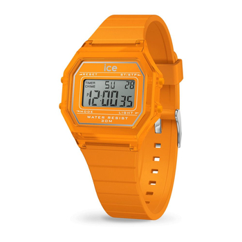 ICE digit retro-Neon orange-Clear-Small
