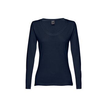 THC BUCHAREST WOMEN. Bawełniany T-shirt damski z długim rękawem taliowany