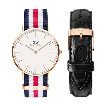 Set Armbanduhr Classic canterbury RG&White D40 + Armband Classic Reading Rose-gold L20