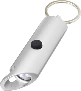 Flare latarka LED i otwieracz do butelek z łańcuchem do kluczy wykonany z aluminium IPX z recyklingu