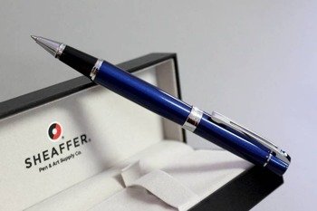 9341 Pióro kulkowe Sheaffer kolekcja 300, niebieskie, wykończenia chromowane