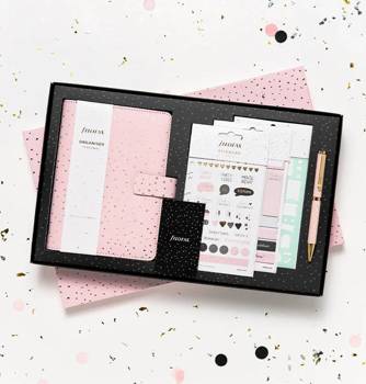 Zestaw upominkowy Organizer Confetti Personal, różowy, Rose Quartz