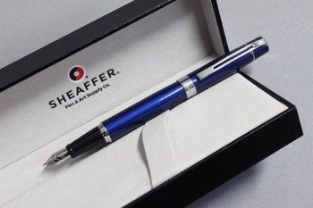 9341 Pióro wieczne Sheaffer kolekcja 300, niebieskie, wykończenia chromowane