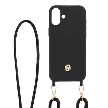 Etui na iPhone 16 Double B Black & Gold 16 Plus