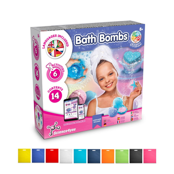 Bath Bombs Kit IV. Gra edukacyjna dostarczany z torebką prezentową z włókniny (80 g/m²)