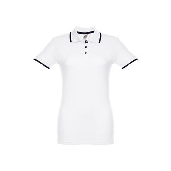 THC ROME WOMEN WH. Damski slim fit polo t-shirt
