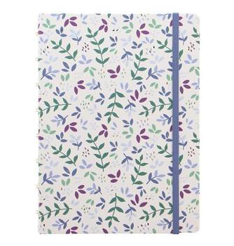 Notebook fILOFAX Garden A5 blok w linie, biały w kwiaty, motyw Sunrise