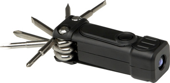 Octo zestaw śrubokrętów 8-w-1 z tworzyw sztucznych pochodzących z recyklingu z certyfikatem RCS z latarką