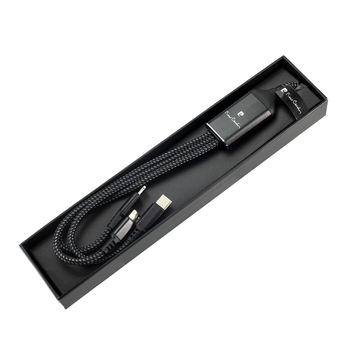Kabel 3w1 z podświetlanym logo Pierre Cardin