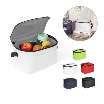 CANCUN. Torba termiczna z poliestru z recyklingu 600D z regulowanym paskiem 7 L