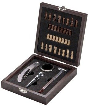 Drewniany zestaw do wina