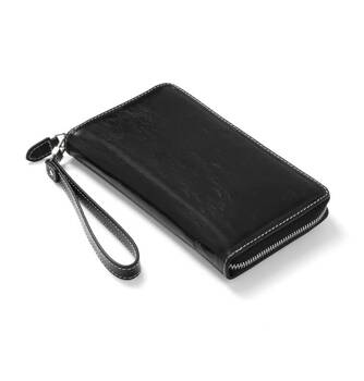 Organizer fILOFAX Malden Zip Personal, skóra naturalna w kolorze czarnym