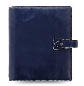 Organizer fILOFAX MALDEN A5, skóra naturalna w kolorze granatowym