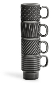 Filiżanki do espresso 4-pak, szary