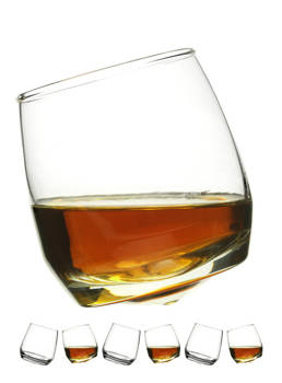 Szklanki do whiskey z okrągłą podstawą, 6-pak