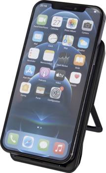 Bezprzewodowa ładowarka indukcyjna Loop o mocy 10W z tworzywa sztucznego pochodzącego z recyklingu ze stojakiem na telefon