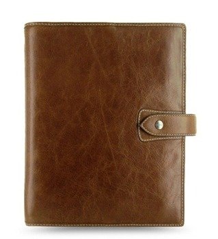 Organizer fILOFAX MALDEN A5, skóra naturalna w kolorze brązowym
